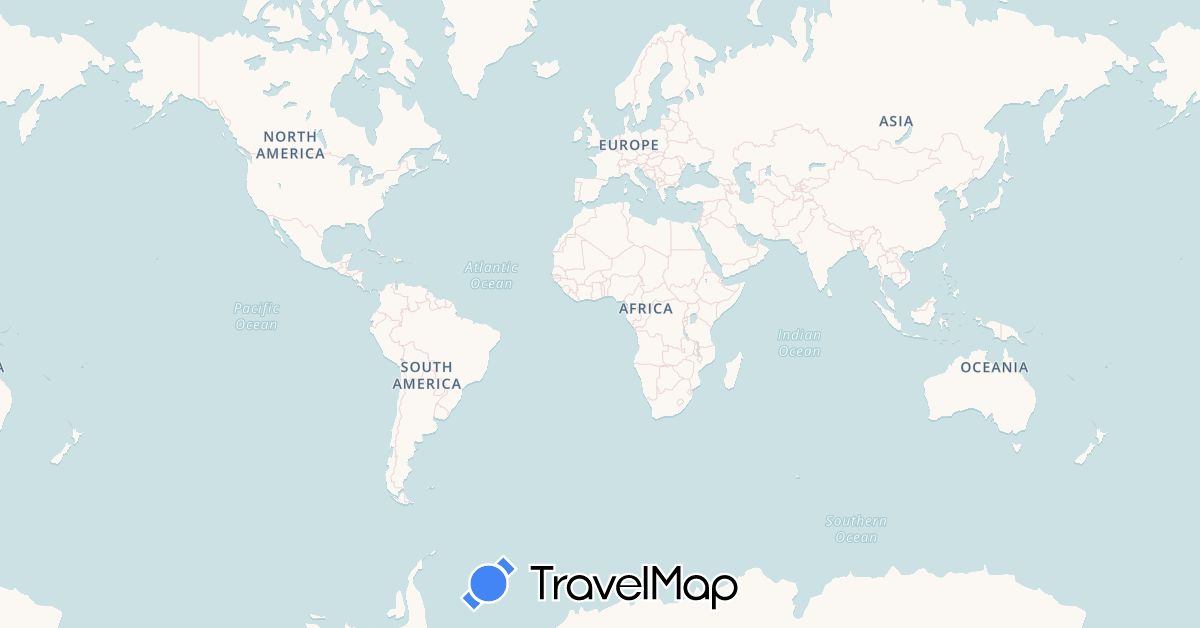 TravelMap itinerary: driving, bus, plane, cycling, train, hiking, boat, motorbike in Argentina, Bolivia, Canada, Switzerland, Colombia, France, Kenya, Panama, Peru, French Polynesia, Tanzania, United States (Africa, Europe, North America, Oceania, South America)